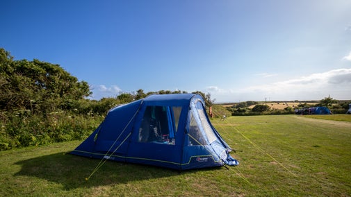 A tent at Teneriffe Farm Campsite, Cornwall